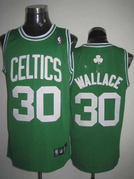 Boston Celtics Wallace Green White Jersey